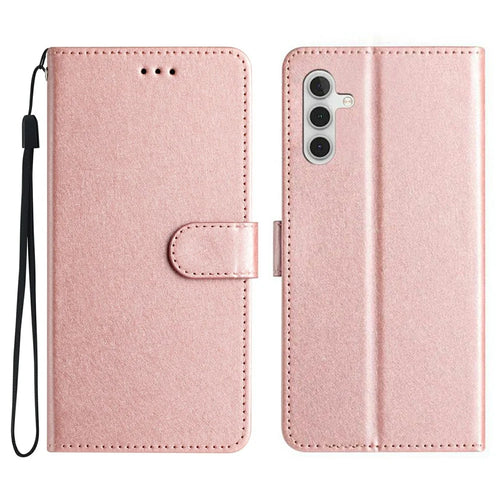 For Samsung Galaxy A18 5G / A18 4G / A17 5G / A17 4G / A26 5G Wallet Case Leather Folio Phone Cover Magnetic Clasp - Rose Gold - 1