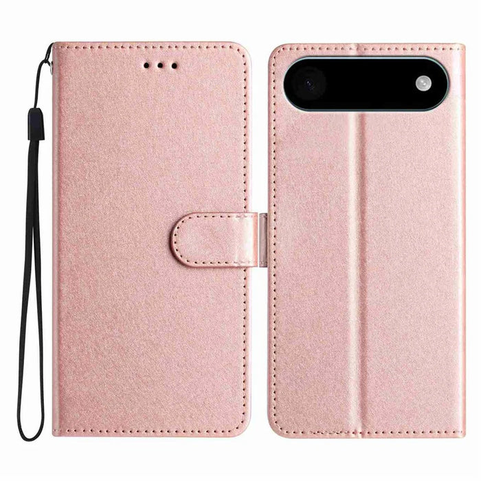 For iPhone Air Wallet Case Leather Folio Phone Cover Magnetic Clasp - Rose Gold - 1