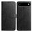 For iPhone Air Leather Case Daisy Imprint Wallet Stand Phone Protective Cover - Black - 1