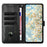For iPhone 18 Pro / 17 Pro Leather Case Daisy Imprint Wallet Stand Phone Protective Cover - Black - 2