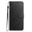 For iPhone 18 Pro Max / 17 Pro Max Leather Case Daisy Imprint Wallet Stand Phone Protective Cover - Black - 4