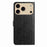 For iPhone 18 Pro Max / 17 Pro Max Leather Case Daisy Imprint Wallet Stand Phone Protective Cover - Black - 5
