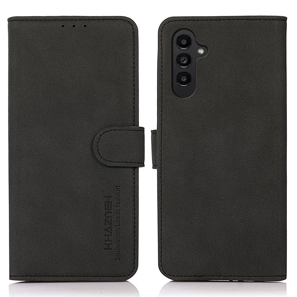 KHAZNEH For Samsung Galaxy A14 5G / A14 4G PU Leather Phone Case Stand Phone Wallet Cover - Black - 1