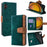 For Samsung Galaxy XCover7 Pro Case RFID Blocking Color Splicing PU Leather Wallet Phone Cover - Green - 1