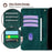 For Samsung Galaxy XCover7 Pro Case RFID Blocking Color Splicing PU Leather Wallet Phone Cover - Green - 6