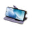 For vivo X200s 5G Leather Case Wallet Stand Cover Irregular Tail Style with Chain Strap - Purple - 3