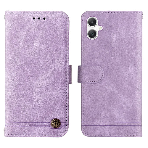 For Samsung Galaxy A08 5G / A08 4G / A07 4G / A06 4G / A06 5G Leather Wallet Cases Skin Touch Phone Cover Stand with Strap - Purple - 1