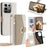 For Infinix Note 50 4G Case Mirror Wallet Leather Phone Cover with Chain Shoulder Strap - White - 1