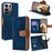 For Infinix Note 50 4G Case RFID Blocking Color Splicing PU Leather Wallet Phone Cover - Blue - 1