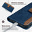 For Infinix Note 50 4G Case RFID Blocking Color Splicing PU Leather Wallet Phone Cover - Blue - 5