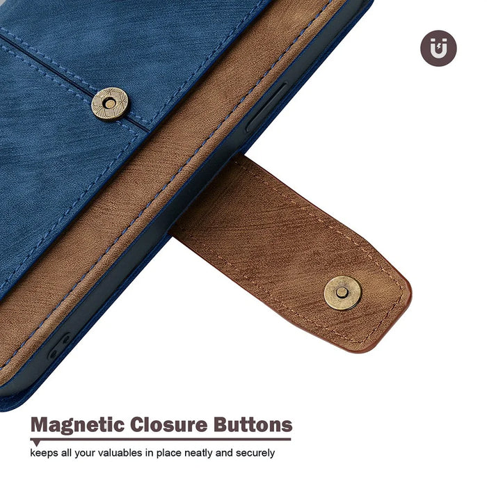 For Infinix Note 50 4G Case RFID Blocking Color Splicing PU Leather Wallet Phone Cover - Blue - 7