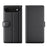 For iPhone Air Case Genuine Split Leather Phone Cover with Wallet Stand - Black - 5