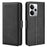For Realme 14 5G Case Calf Texture Leather Wallet Phone Cover - Black - 1