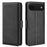 For iPhone Air Case Calf Texture Leather Wallet Phone Cover - Black - 1