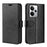 For Realme 14 5G Case Crazy Horse Texture Stand Leather Phone Cover - Black - 1