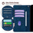 For Samsung Galaxy S23 Ultra Case RFID Blocking Color Splicing PU Leather Wallet Phone Cover - Blue - 4