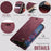 CASEME 033 Series For iPhone 17e / 16e Case RFID Blocking Wallet Stand Calf Texture Leather Phone Cover - Red - 5