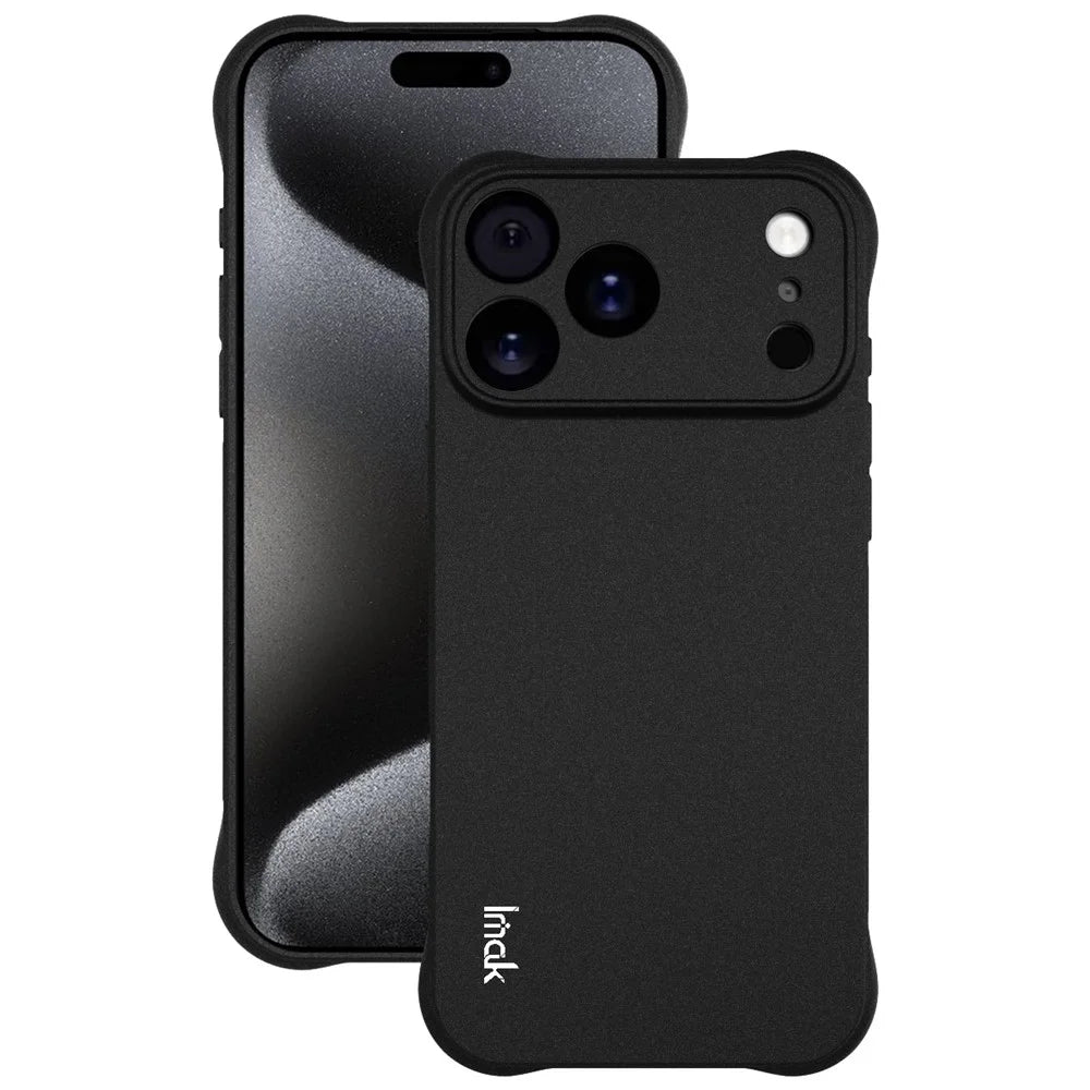 IMAK For iPhone 17 Pro Max Case TPU Phone Cover Airbag Shockproof Protection - Matte Black - 2