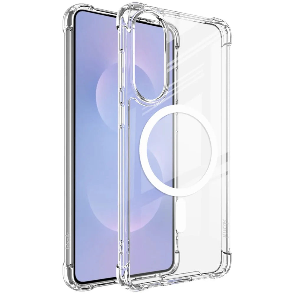 IMAK For Samsung Galaxy S25 Edge Magnetic Case Shockproof PC TPU Clear Phone Cover - 2