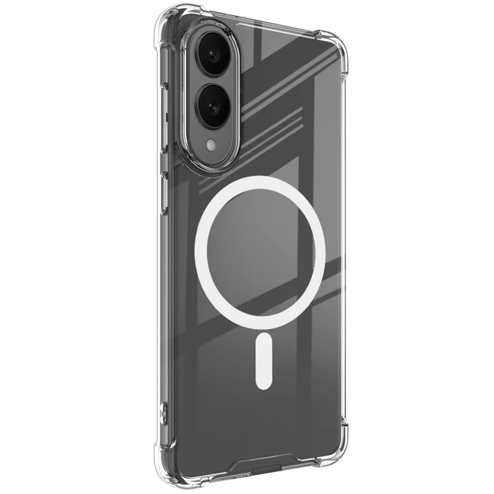 IMAK For Samsung Galaxy S25 Edge Magnetic Case Shockproof PC TPU Clear Phone Cover - 3