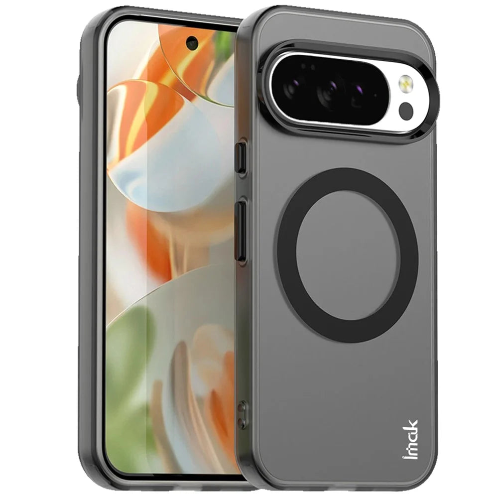 IMAK For Google Pixel 10 Pro XL Magnetic Case Candy Color Anti Drop TPU + PET Back Cover - Black - 2