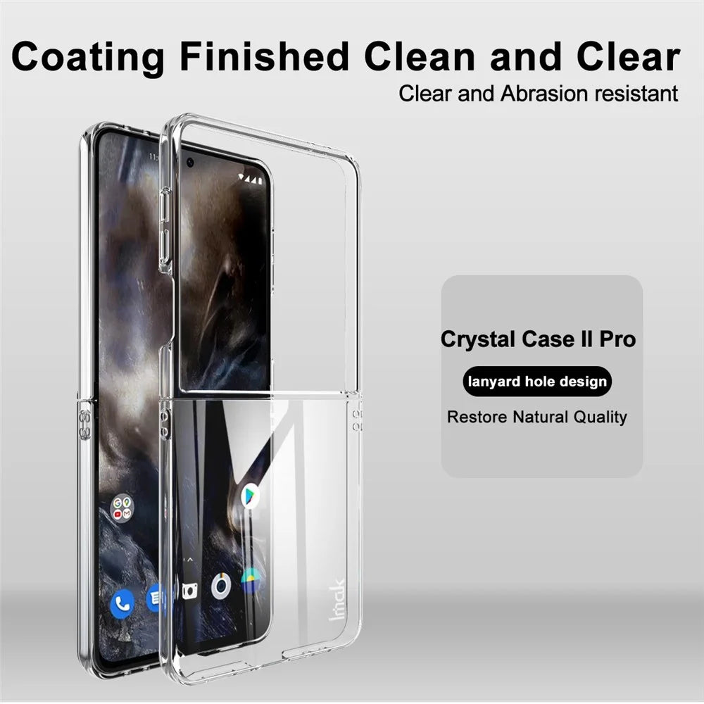 IMAK Crystal Case II Pro for Samsung Galaxy Z Flip7 5G Case Clear PC Phone Cover (Upper Cover + Lower Cover) - 3