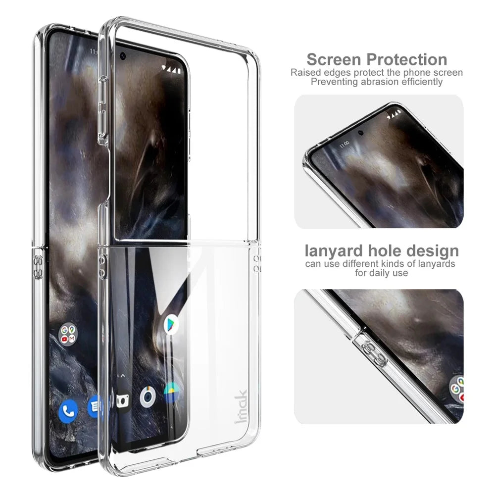 IMAK Crystal Case II Pro for Samsung Galaxy Z Flip7 5G Case Clear PC Phone Cover (Upper Cover + Lower Cover) - 5