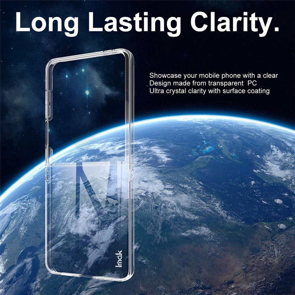 IMAK Crystal Case II Pro for Samsung Galaxy Z Flip7 5G Case Clear PC Phone Cover (Upper Cover + Lower Cover) - 6