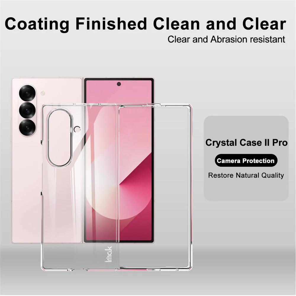 IMAK Crystal Case II Pro for Samsung Galaxy Z Fold7 5G Case Clear PC Phone Cover (Upper Cover + Lower Cover) - 4