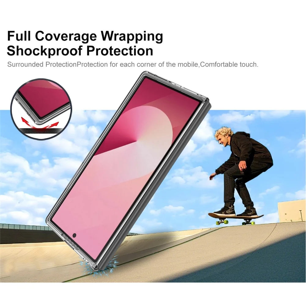 IMAK Crystal Case II Pro for Samsung Galaxy Z Fold7 5G Case Clear PC Phone Cover (Upper Cover + Lower Cover) - 5