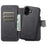 SUTENI Q-05 For iPhone 16 Case Detachable Wallet Stand Litchi Texture Leather Flip Phone Cover - Black - 2
