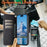 SUTENI Q-05 For iPhone 16 Case Detachable Wallet Stand Litchi Texture Leather Flip Phone Cover - Black - 7