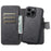 SUTENI Q-05 For iPhone 15 Pro Max Case Detachable Wallet Stand Litchi Texture Leather Flip Phone Cover - Black - 2