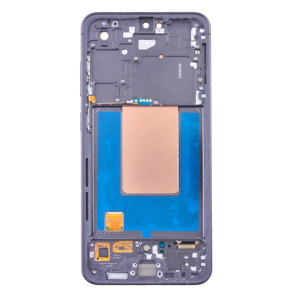 For Samsung Galaxy S24 FE S721B OEM Grade S AMOLED Screen and Digitizer Assembly + Frame (Without Logo) - Black - 3