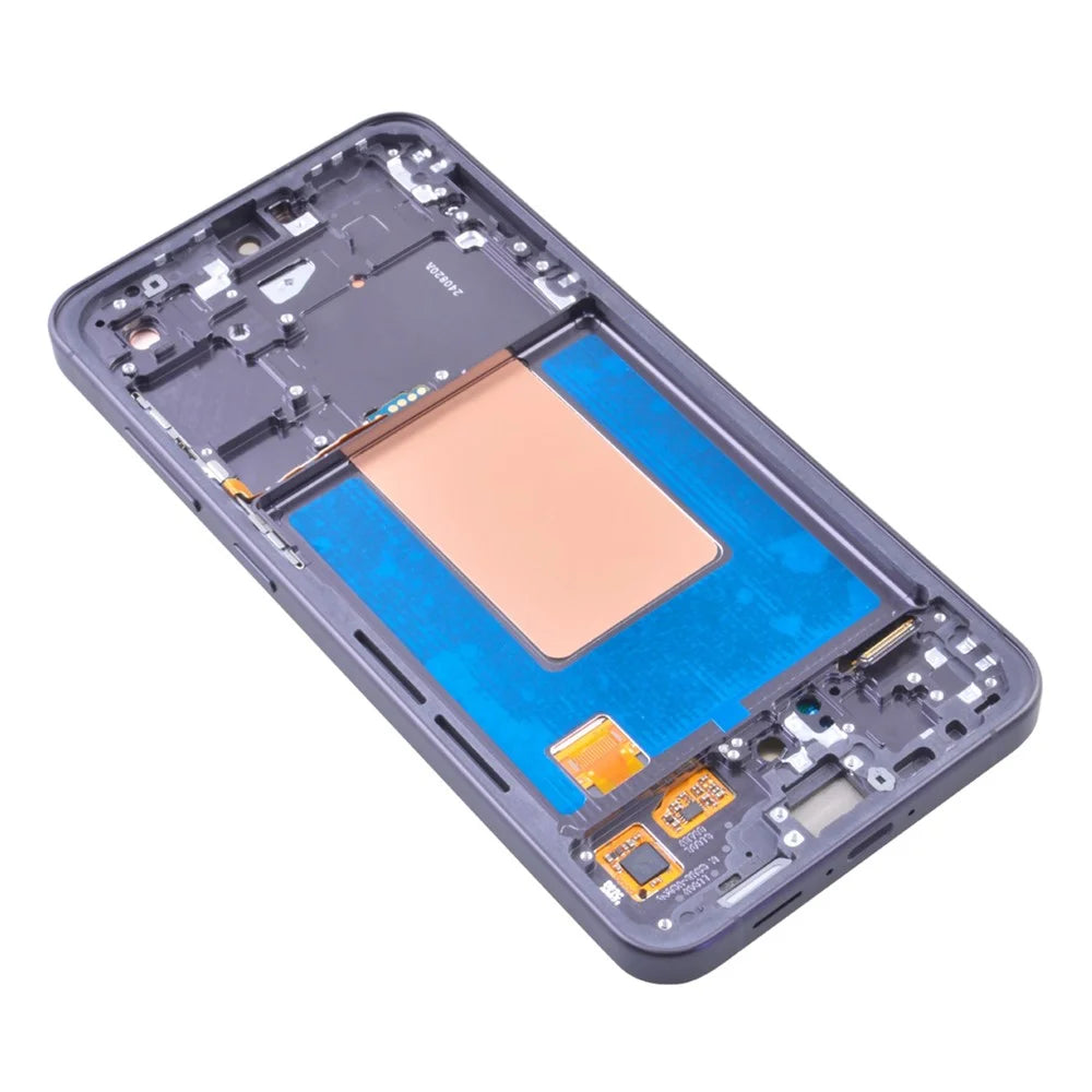 For Samsung Galaxy S24 FE S721B OEM Grade S AMOLED Screen and Digitizer Assembly + Frame (Without Logo) - Black - 5