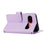 For Google Pixel 9a Case Multi Card Slots Zipper Leather Phone Cover with Shoulder Strap / Wrist Strap - Purple - 4
