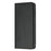 For Samsung Galaxy S25+ / S24+ Wallet Case Line Imprinted Leather Stand Phone Cover with Wrist Strap - Black - 6