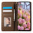 For Samsung Galaxy A56 5G Case RFID Blocking Wallet Stand Rhombus Leather Phone Cover with Wrist Strap - Brown - 2