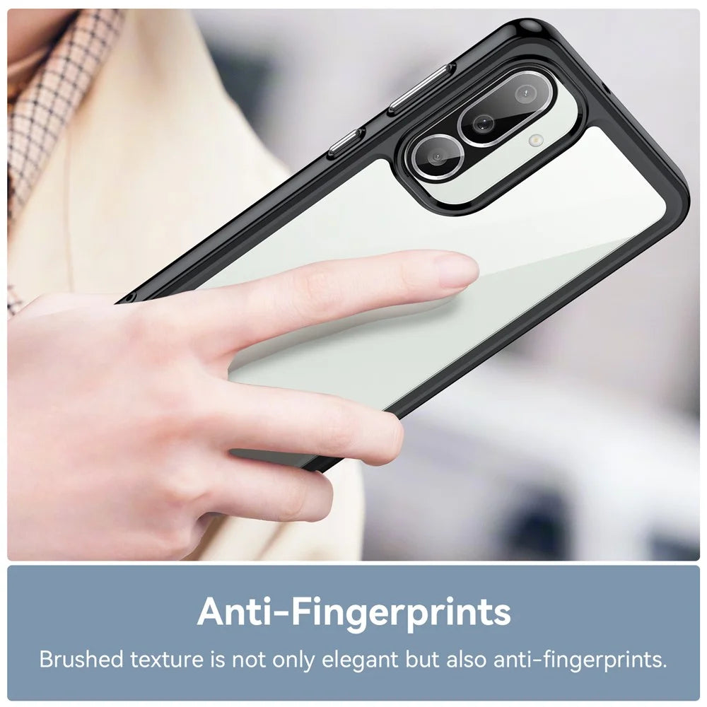 For Samsung Galaxy M56 5G / F56 5G Case TPU + Acrylic Protective Clear Phone Cover - Black - 4