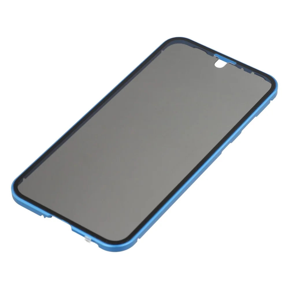 For Samsung Galaxy A56 5G Case with Anti-Spy Screen Protector  /  Lens Film Tempered Glass Metal Phone Cover - Dark Blue - 5
