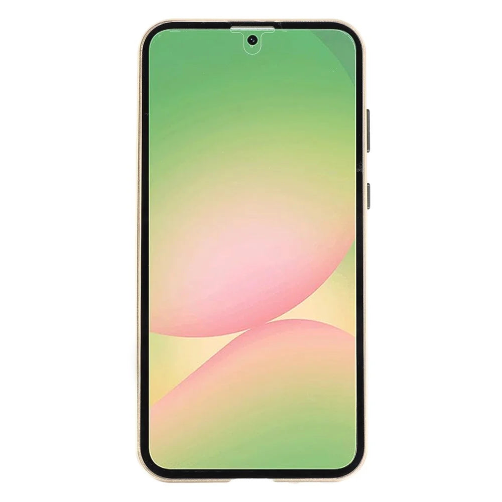 For Samsung Galaxy A56 5G Double-Sided Tempered Glass Phone Cover with Anti-Spy Screen Protector Magnetic Adsorption Metal Frame - Gold - 3