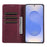 For Samsung Galaxy S25 Edge Case RFID Blocking PU Leather Phone Wallet Cover - Wine Red - 2