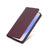 For Samsung Galaxy S25 Edge Case RFID Blocking PU Leather Phone Wallet Cover - Wine Red - 5