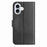 Stand Case for iPhone 17 PU Leather Wallet Phone Cover S Shape Stitching Design with Strap - Black - 7