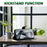 Stand Case for iPhone Air PU Leather Wallet Phone Cover S Shape Stitching Design with Strap - Black - 4
