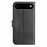 Stand Case for iPhone Air PU Leather Wallet Phone Cover S Shape Stitching Design with Strap - Black - 7