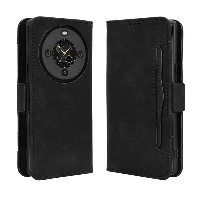 For FOSSiBOT S3 Pro 4G Leather Case Phone Wallet Cover with Multiple Card Slots - Black - 1