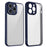 For iPhone 15 Pro Case Matte Skin Touch Clear PC + TPU Shockproof Phone Back Cover - Blue - 2