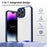 For iPhone 15 Pro Case Matte Skin Touch Clear PC + TPU Shockproof Phone Back Cover - Blue - 6