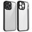 For iPhone 13 Pro Max Case Matte Skin Touch Clear PC + TPU Shockproof Phone Back Cover - Black - 2